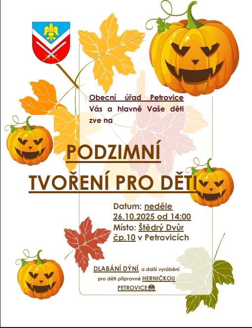 Podzimní tvoření 26.10.2025