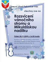 Rozsvícení vánočního stromu a Mikuláššská nadílka 28.11.2025